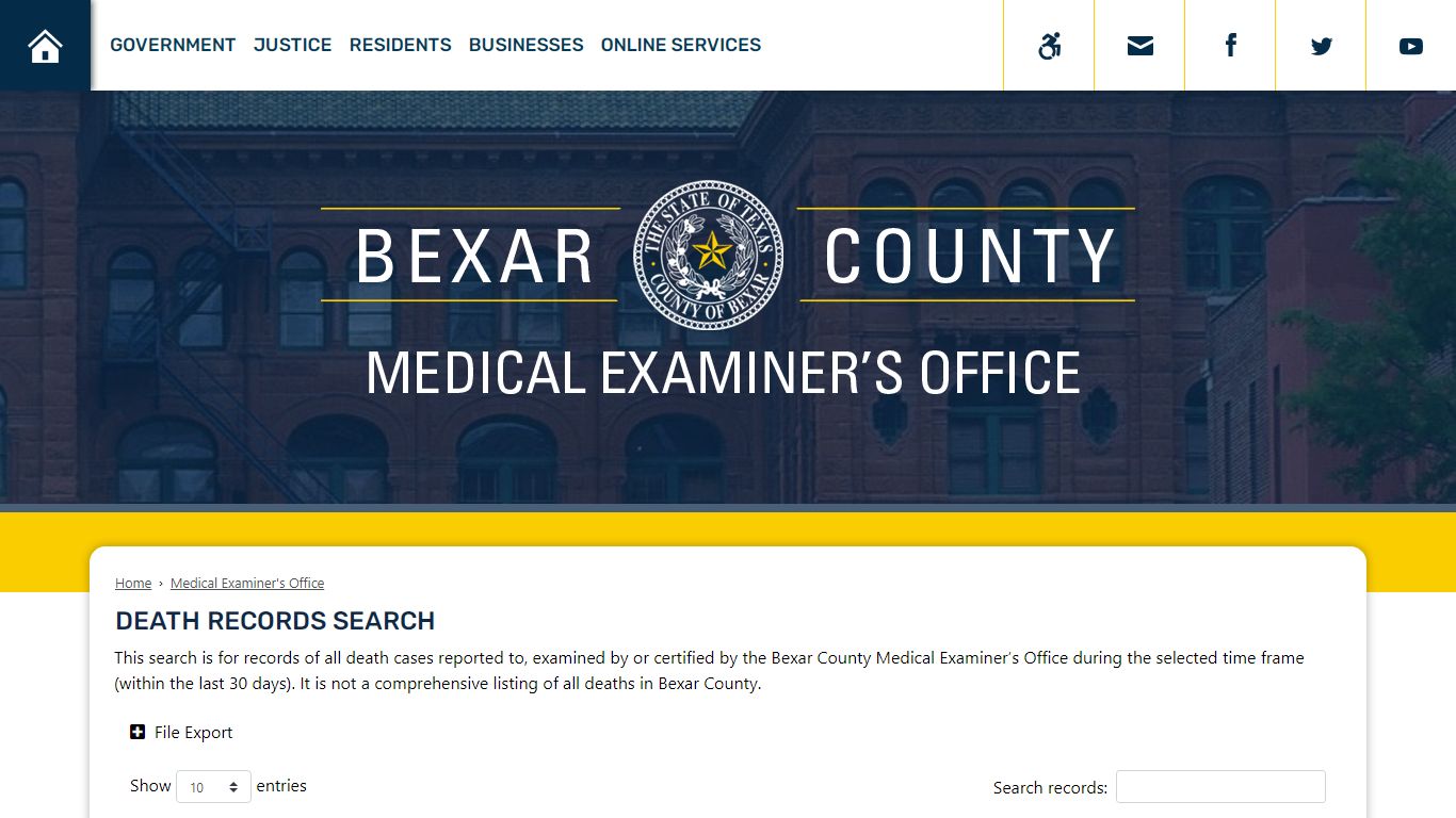 Medical Examiner's Office | Bexar County, TX - Official Website